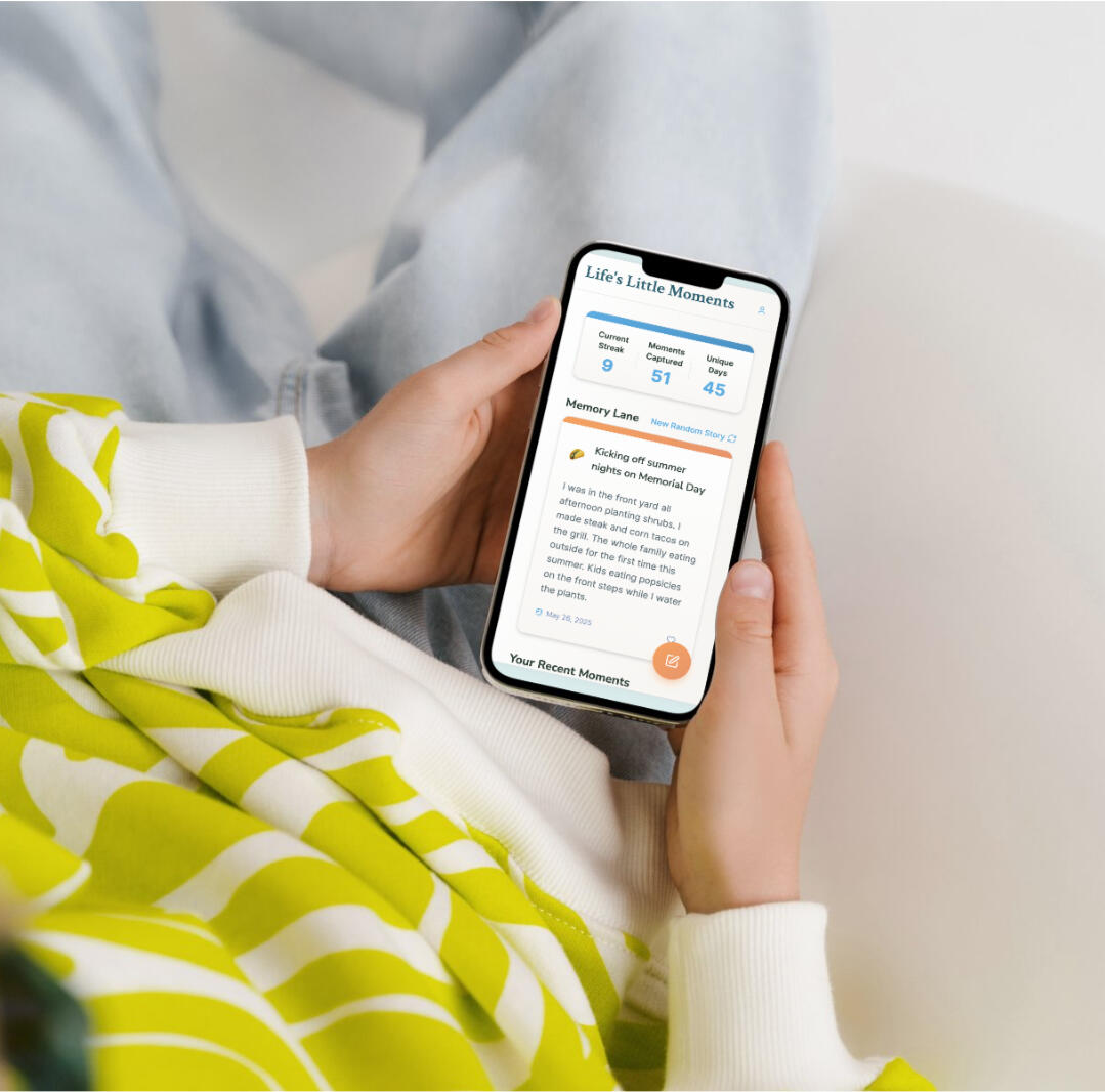 Life's Little Moments App Photo of Life's Little Moments on an iPhone